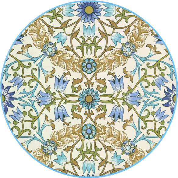 Mosaic Round Rotating Tray in Sand