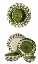 Load image into Gallery viewer, Olive Hand-painted Dinnerware 3 Piece Set Collection
