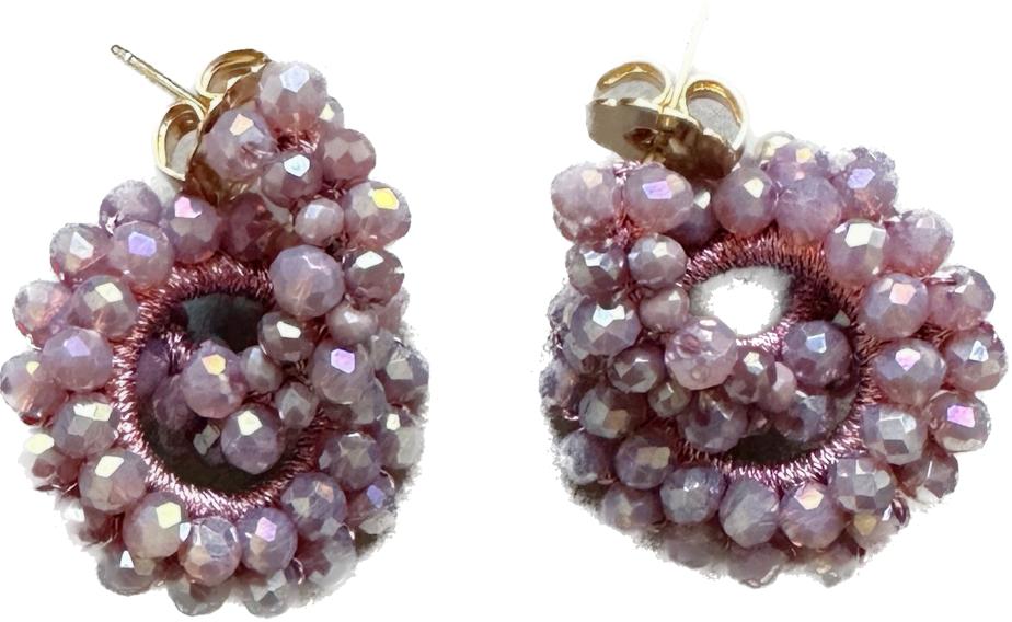 Violet  Earrings in Mauve